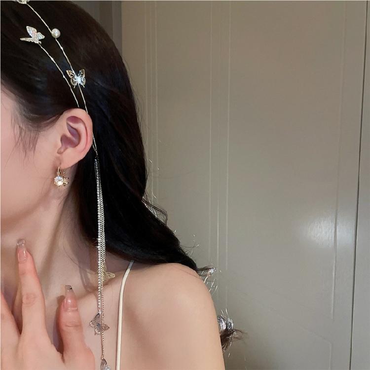 Elegant Crystal Tassels Tiaras for Women Pageant Queen Hairband Perfect for Weddings and Prom Halloween Props