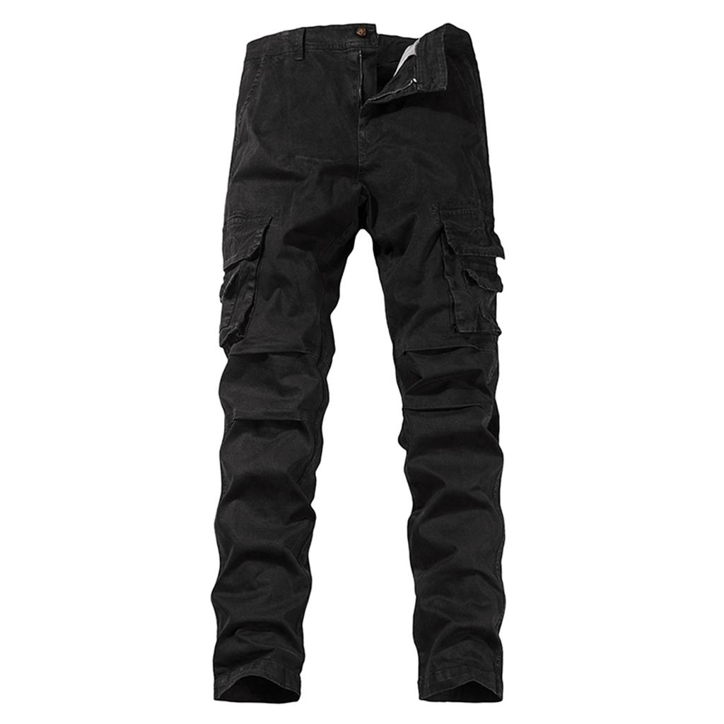 Men's Casual Relaxed Fit Cargo Pants, Outdoor Hiking Pants Cotton Twill  Pants