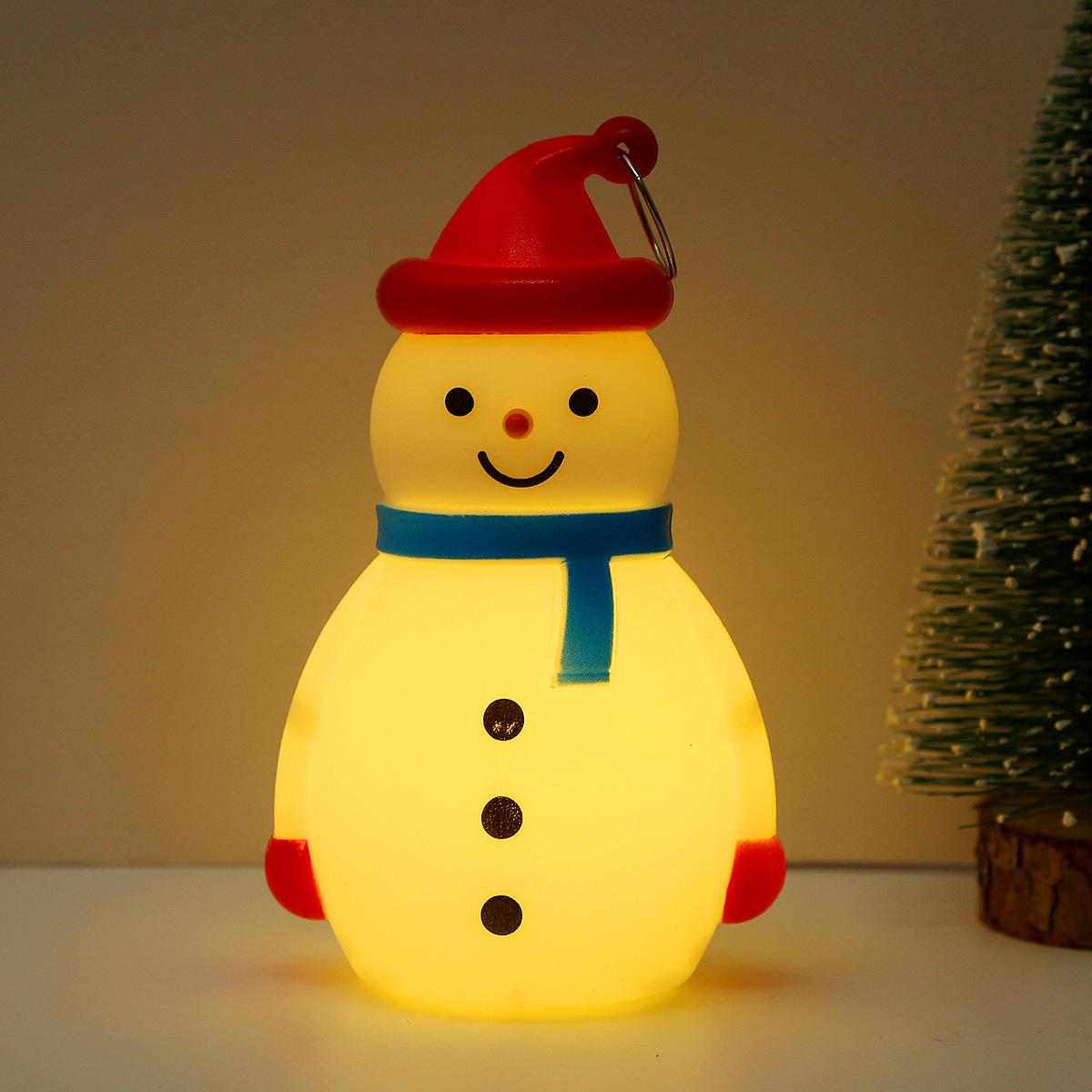 

Christmas Snowman Night Light Portable LED Light Battery Operate Glowing Snowman Doll Xmas Tree Hanging Ornament Merry Christmas