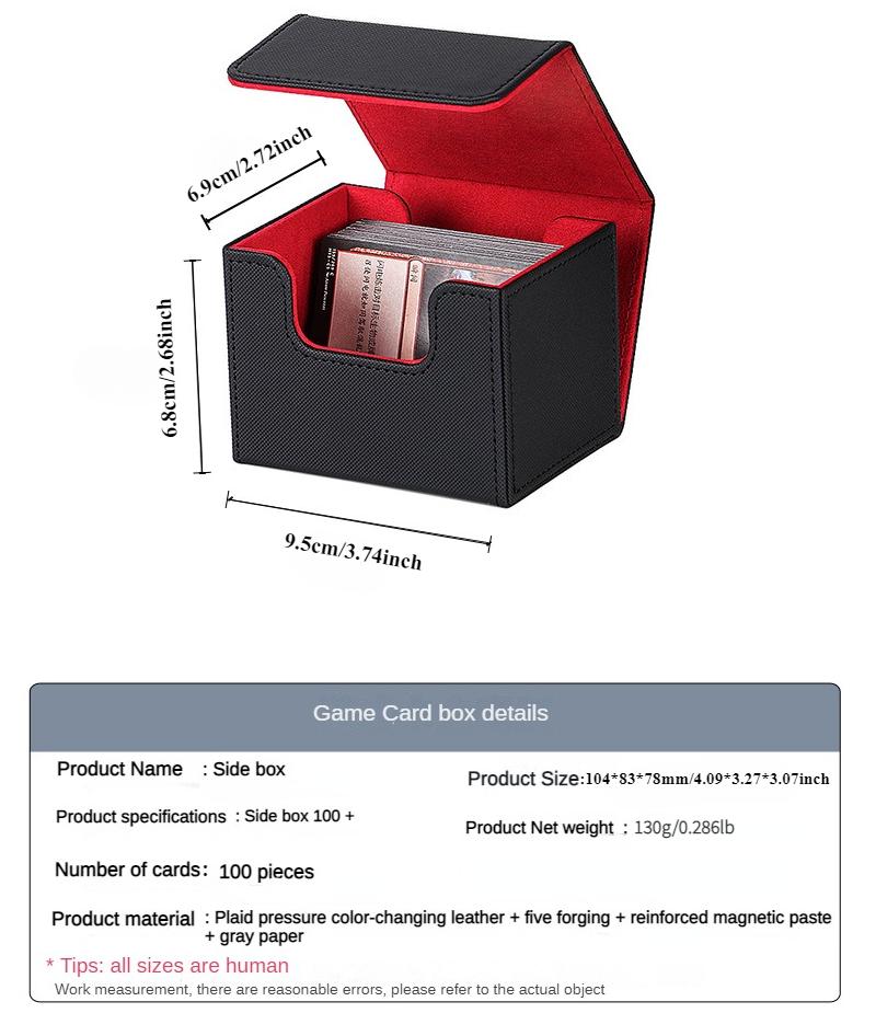 100+ Trading Card Deck Box Gathering Card Toy W/ Magnetic Closure Game Cards Storage Game Card Case Protector For Board Game