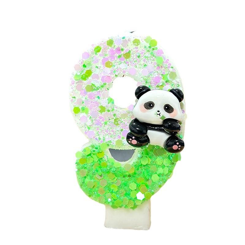 1PC Creative Digital Candles Cute Panda Birthday Cake Party Candle Party Atmosphere Candle Scene Decoration Suppliescor Number3