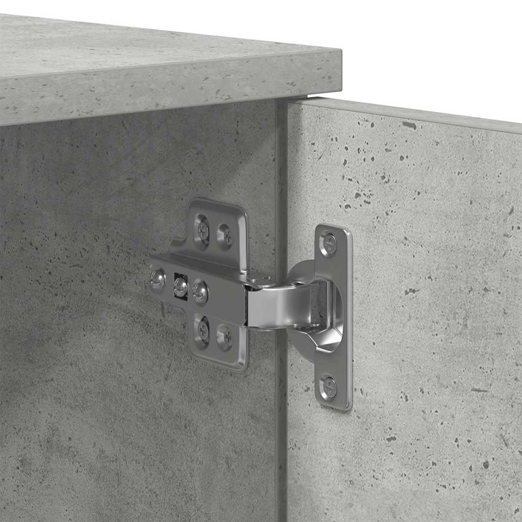 Bed Frame with Drawers Concrete Grey 80 x 200 cm Engineered Wood
