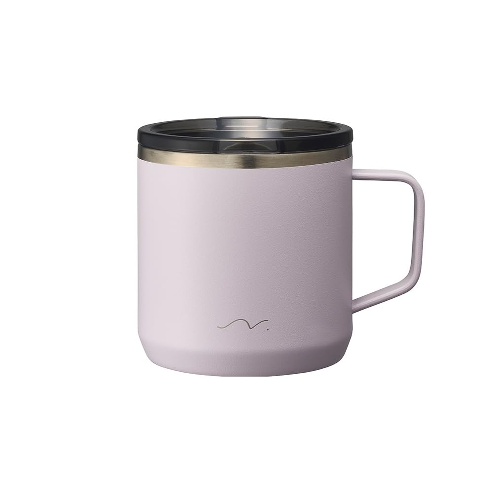 

Doshisha s Nigoro Mug, 300ml, Vacuum Insulated, Keeps Hot or Cold, with Lid, Stainless Steel, Lavender, ADORE