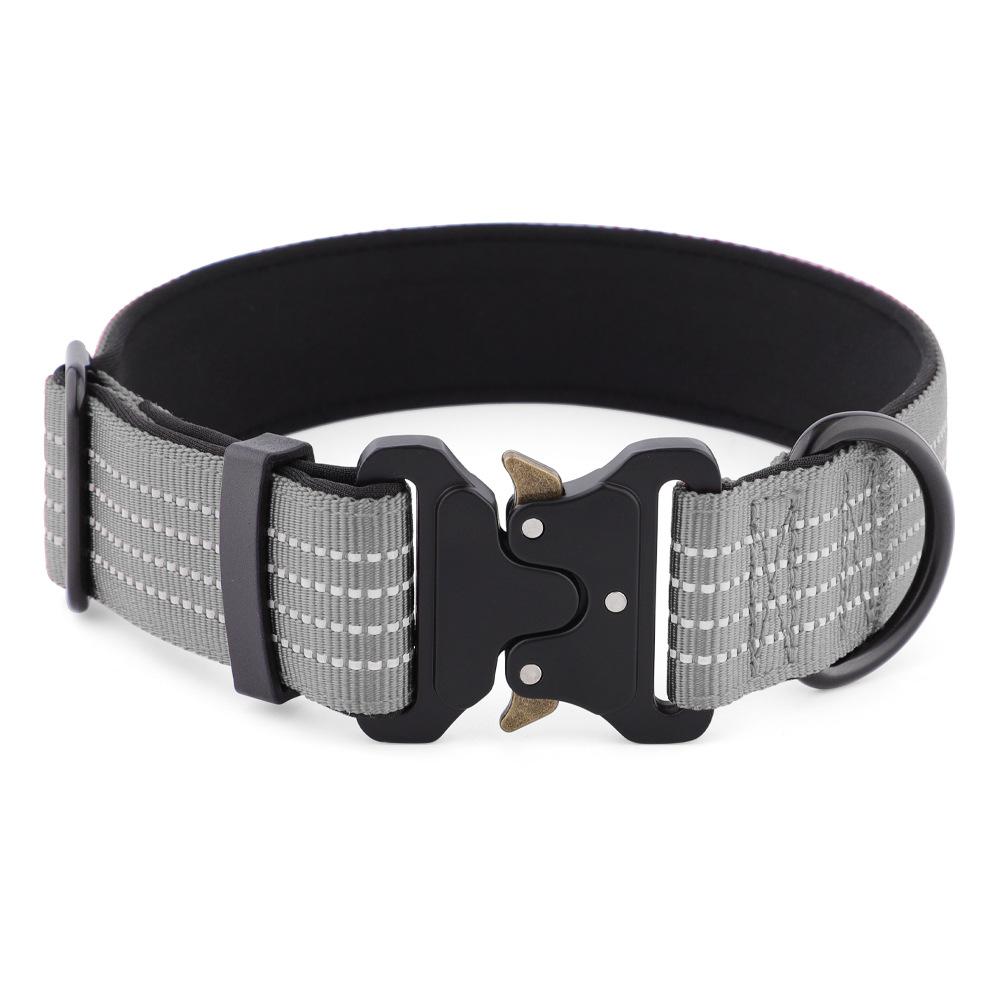 Outdoor Training Rattlesnake Pet Tactical Collar for Large, Medium and Small Dogs, with Night Reflective Feature for Dog Walking