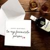 "to My Favorite Person" Birthday Card - Ideal for Boyfriend, Husband, Girlfriend, Wife - Elegant White with Heart Accents