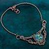 Copper chrysocolla necklace handmade wire wrapped copper jewelry dainty gemstone wire necklace womens jewelry gift for her birthday gifts