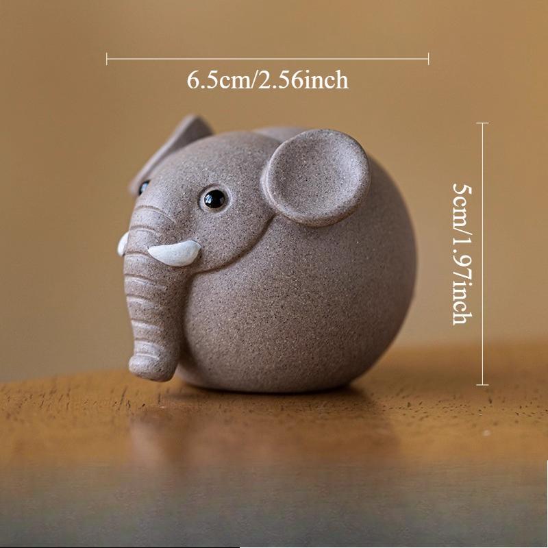 

Yixing Semi Handmade Purple Clay Tea Pet Cute Elephant Tea Room Boutique Ornaments Tea Set Accessories Kawaii Decor Figurines