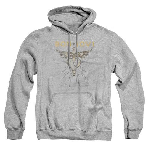 Bon Jovi Unisex Adult Greatest Hits Heather Hoodie