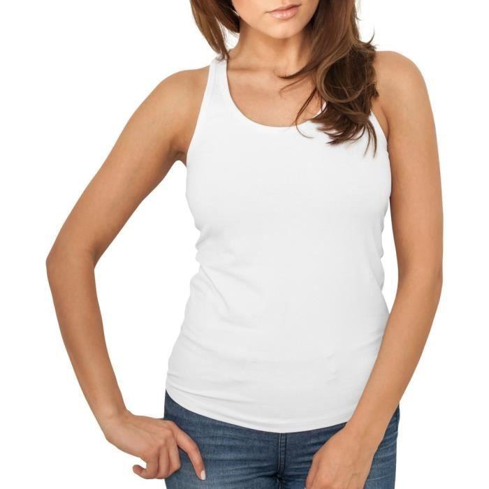 Tank Top - Urban Classics - Femme - Blanc - Slim - Stretch Fit