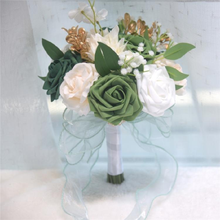 Decoration Wedding Bouquet Artificial Flowers Bride Handmade Durability Bouquet for Wedding Party Home Table Decoration