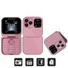 2025 I16 PRO MAX 4G Mini Fold Mobile Phone 2 SIM Card Speed Dial Video Player Magic Voice Blacklist Small Flip Cellphone Type-C