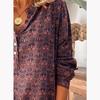 Shirt New Style Women's Spring Autumn Retro Printed Long Sleeve Loose Shirt