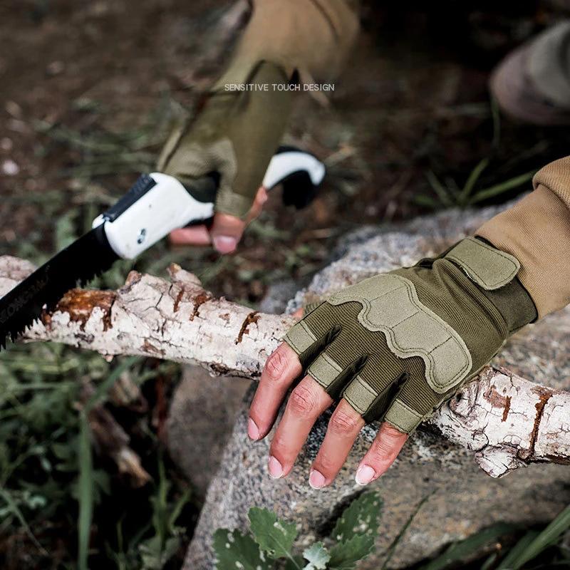 Fingerlose Handschuhe für das Fitnessstudio im Freien, rutschfeste Halbfingerhandschuhe für Männer und Frauen, Camping, Angeln, atmungsaktive Sporthandschuhe für Fahrrad und Motorrad