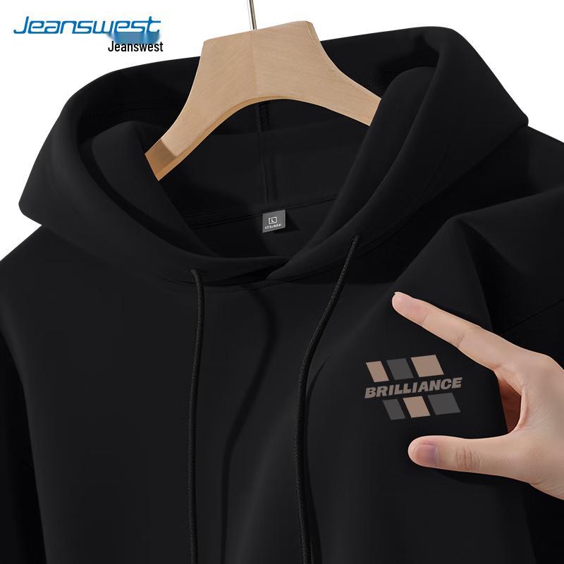 

JEANSWEST Men s 2025 Loose Fit Heavyweight Pullover Hoodie L
