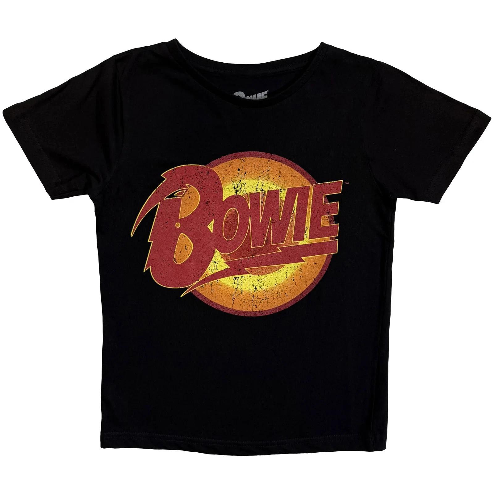 David Bowie Kids T-Shirt: Vintage Diamond Dogs Logo (Black) OFFICIAL NEW 3XL