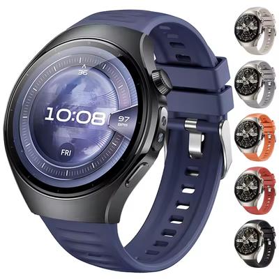 Curea de ceas din silicon moale, fără spații, pentru Huawei Watch 5 42MM 46MM, Brățară Sport pentru Huawei Watch 5, Curele de ceas pentru încheietură