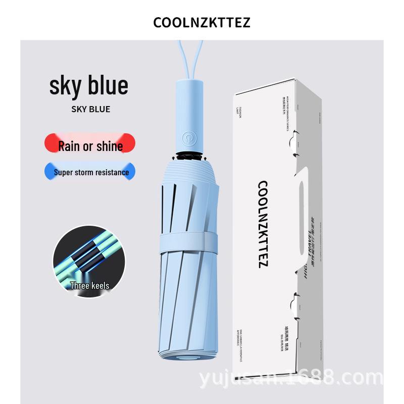 Men's Large 144-Rib Automatic Umbrella with Sun Protection and Custom Logo