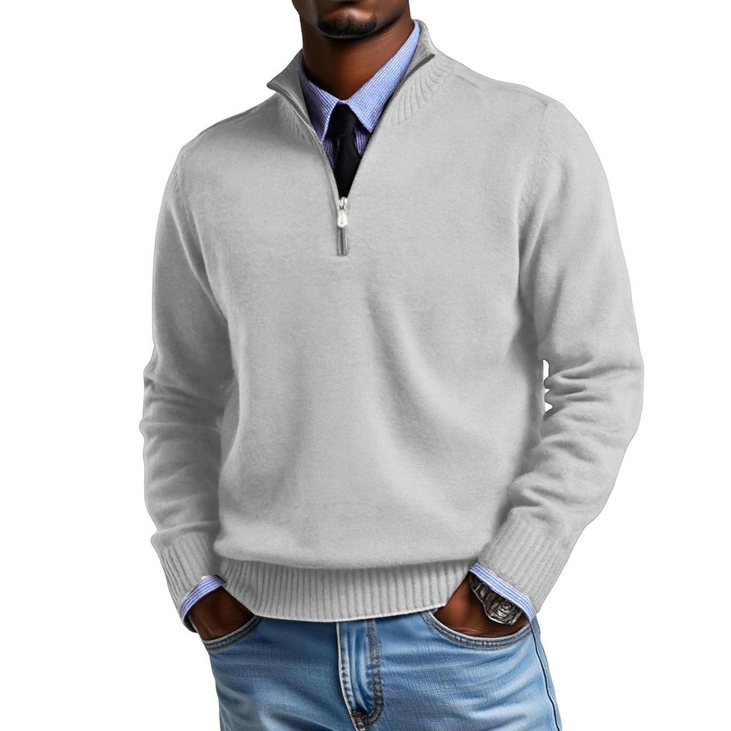 Pánské  Velké   Velikosti  Pletený   Se Zipem  Udržující   Teplo  Základní   Vrstva  Tričko  Svetr