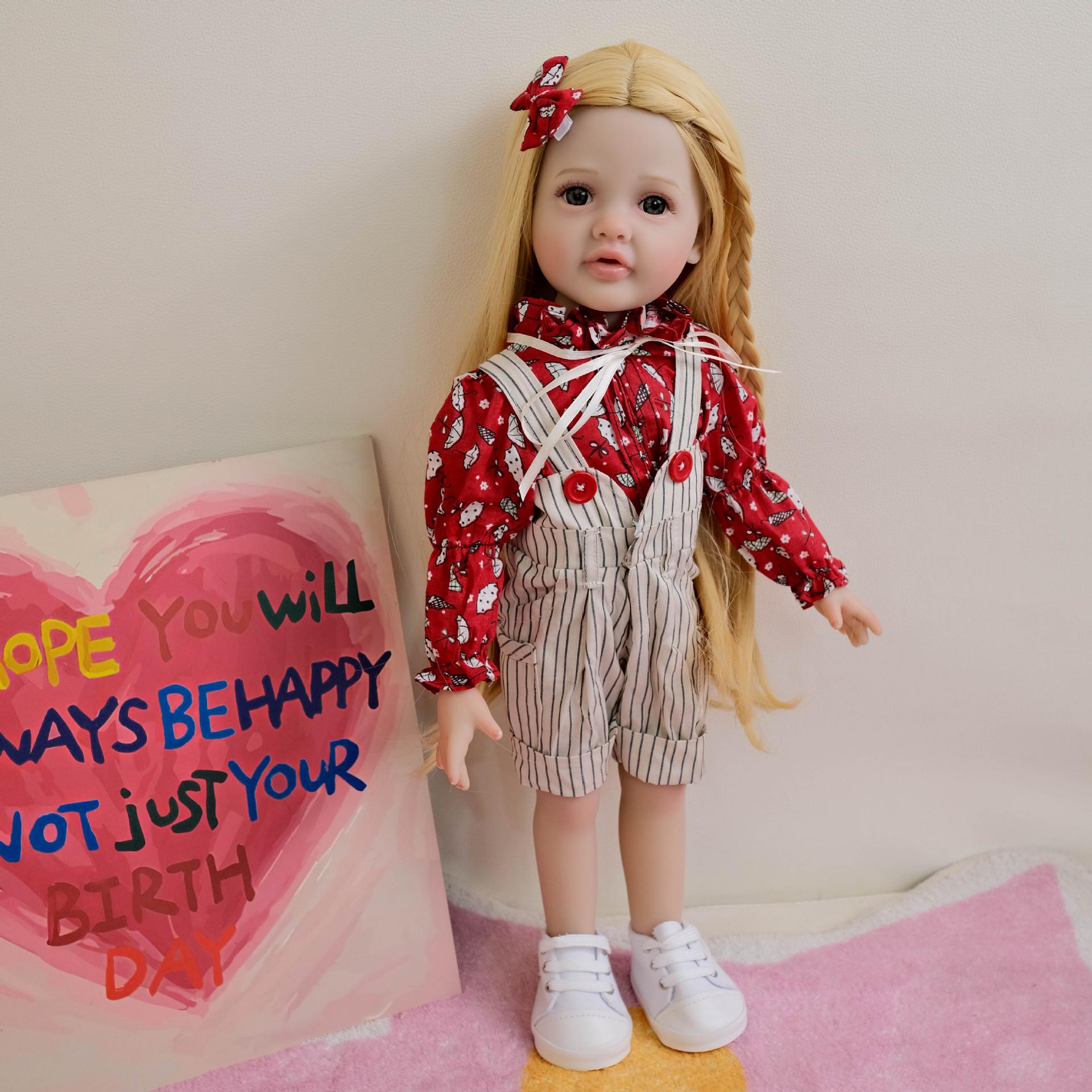 

Американская красивая девочка принцесса куклы реборн Бетти 18 дюймов тело из винила новорожденная кукла длинные волосы реалистичные куклы-симуляторы для детей праздничный подарок girl doll