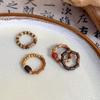 Vintage wood beaded beaded ring for women design stylish personalized ring accessories