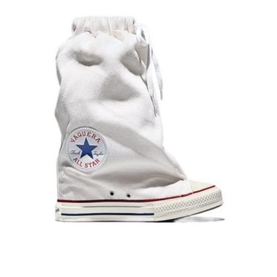 Converse Vaquera X Converse Womens Chuck Taylor All Star XHi Slouch Wedge White