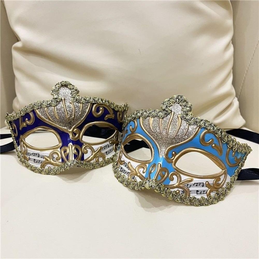 Halbgesichts-Glitzermaske Plastik Venedig Maske Einfache Halloween-Masken Männer