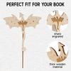 Handmade Dragon Bookshelf Decor, Wooden Fourth Wing Double Dragon Book Insert, Handmade Decorative Bookends For Books Lovers