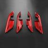 For 2018- Toyota Camry ABS Red Car Interior Door Handle Bowl Cover Trim 4PCS
