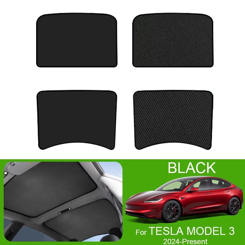 Car Sunroof Sunshade Cover For TESLA MODEL 3 2024-Present Colorful Ice Nano Heat Insulation Skylight Anti-UV Auto Accessories