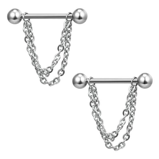 1 Stück mehrschichtige Kette Drop Nipple Bar Ring Barbell Body Piercing Schmuck