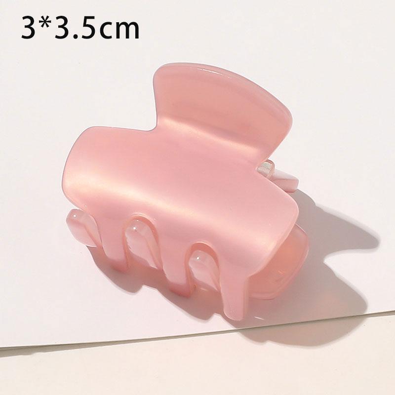 Sweet Small Mini Hair Claws Clip For Women Tortoiseshell Transparent Barrette Acrylic Geometric Hairpin Acetate Hair Accessories