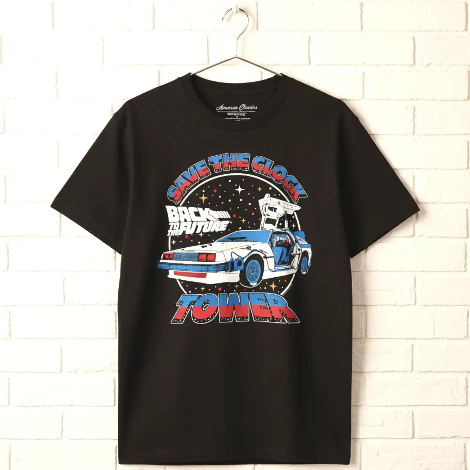Back to The Future Save the Clock Men s T Shirt L