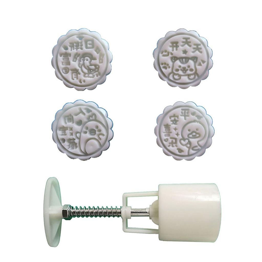 Hand Pressed Mooncakes Mold Bean Pastes Cake Mould Festival ABS Plastic Pastries Mould Kitchen Dessert Baking Supplies