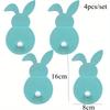 4Pcs Knives Forks Rabbit Rabbit Bags Colorful Nonwoven Bag for Happy Easter Home Party Decor Knives Forks Holder Kids Gifts