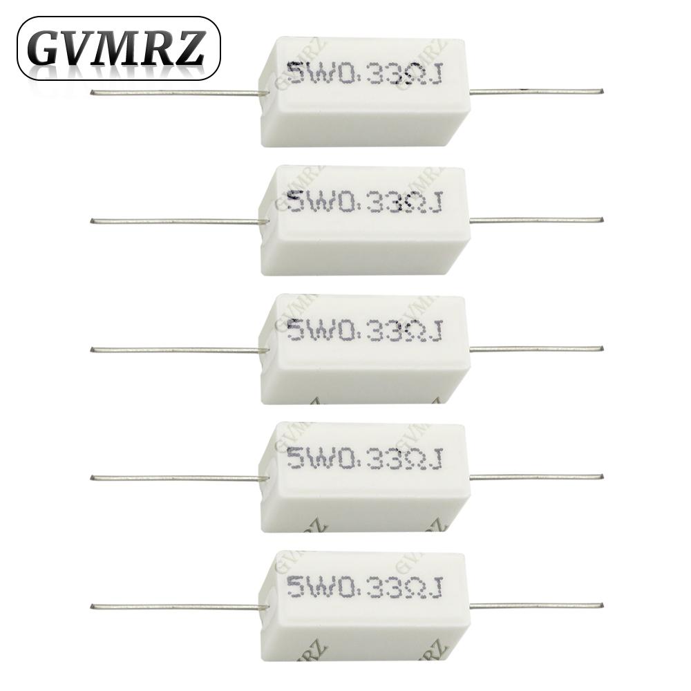 Cement Wirewound Resistor 5W 10W Non-Inductive BPR56 Series 0.01R–10K 0.1R 10K 1R 2R 5R 10R 15R 20R 100R 1K