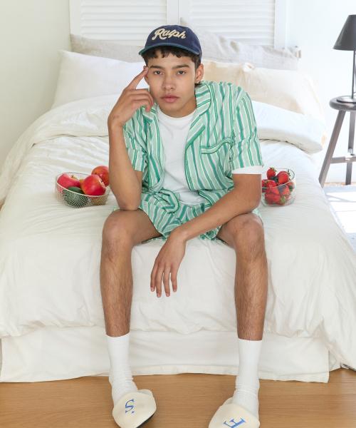 [DAP] Мужской пижамный комплект из вискозы  Фисташковый клуб  [Отправка из Кореи] 100% Оригинал Pistachio Green - 95