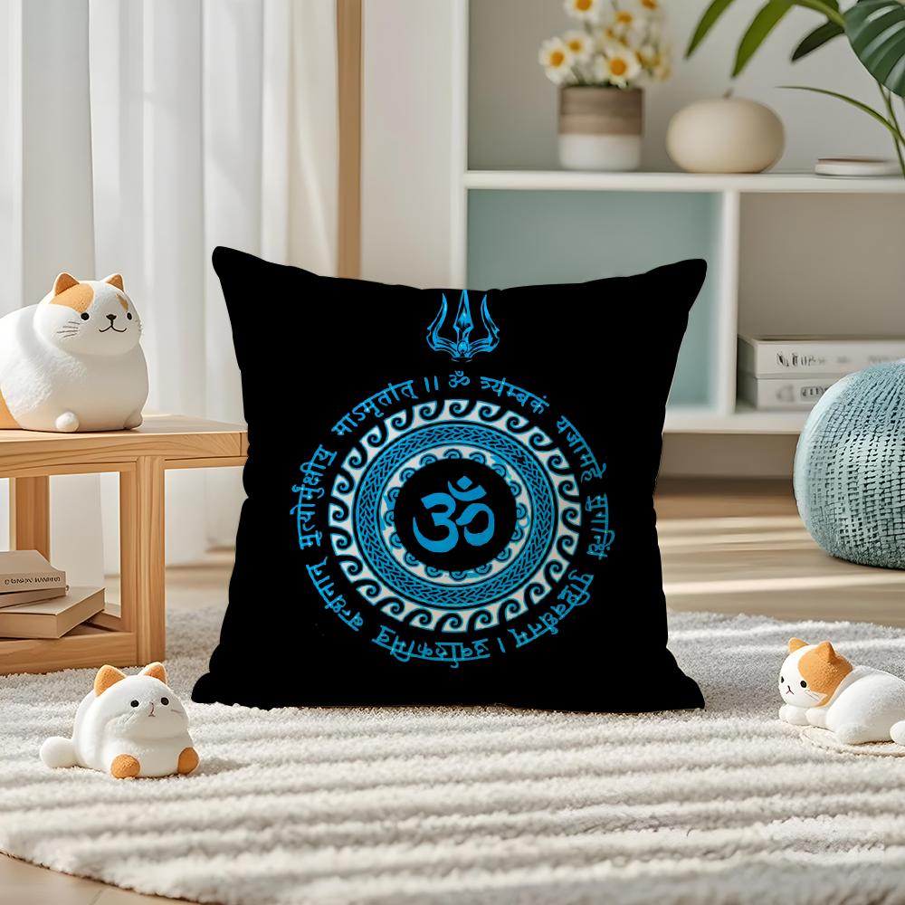 

The SShiva TTrident Pillow Case Silky elegant Comfort Sofa Bed Invisible zipper 30X30cm
