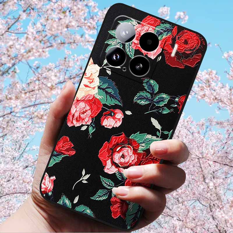 For Xiaomi 15 Pro 5G 6.73"Cases 3D Relief Soft Silicone Cover Retro Embossed for Xiaomi 15 5G Phone Mi 15pro 15 3D Soft TPU Case