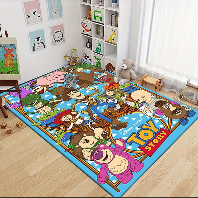 Toy Story Characters Carpet Rug Soft Washable Antislip Home Living Room Sofa Mats Personalized Christmas Rug