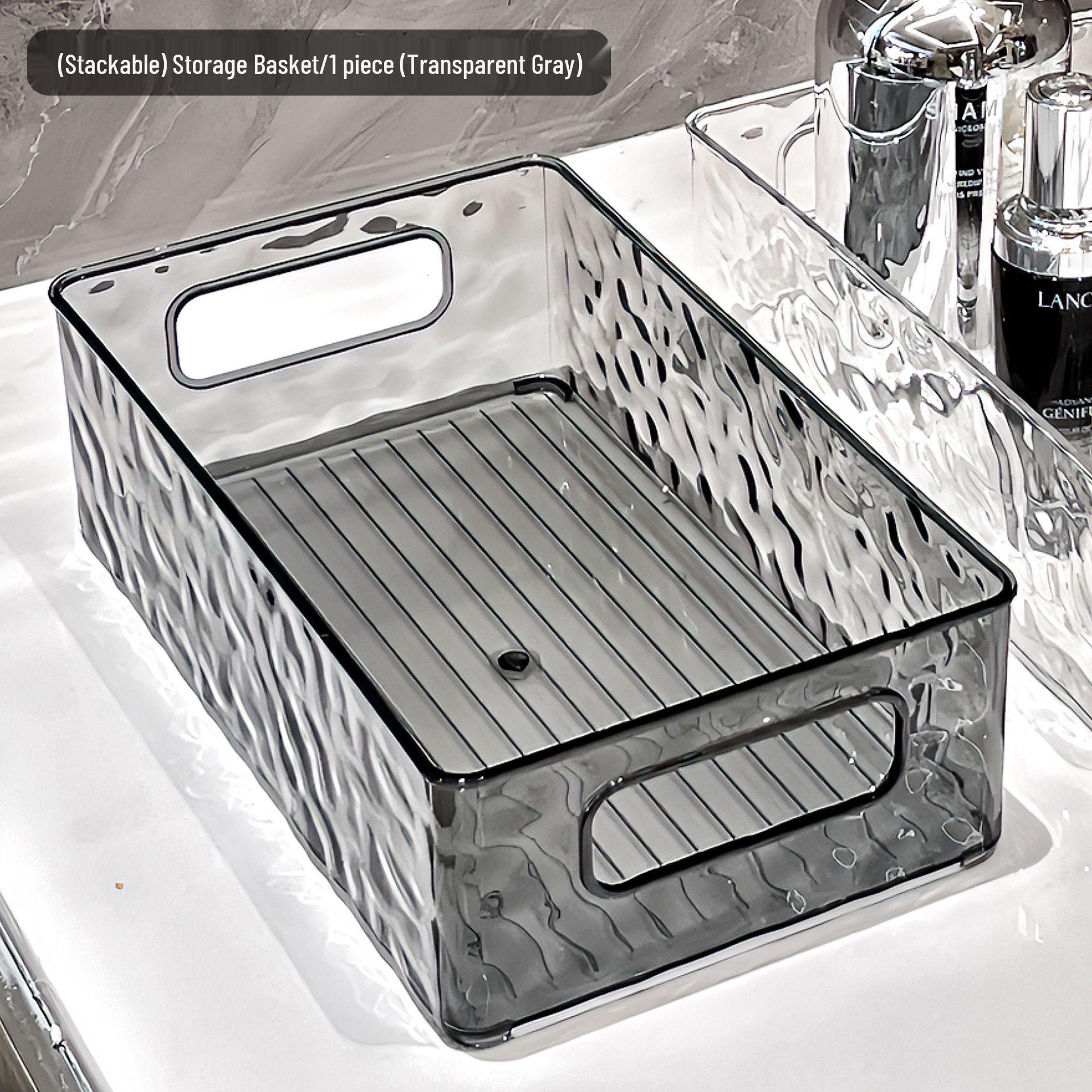 

Прозрачный настольный ящик для хранения косметики, закусок и средств по уходу за кожей