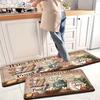1Pcs Farmhouse Print Waterproof Non-Slip Thick Cushioned Kitchen Mat Heavy Duty Comfort Standing Mat for Kitchen Bathroom