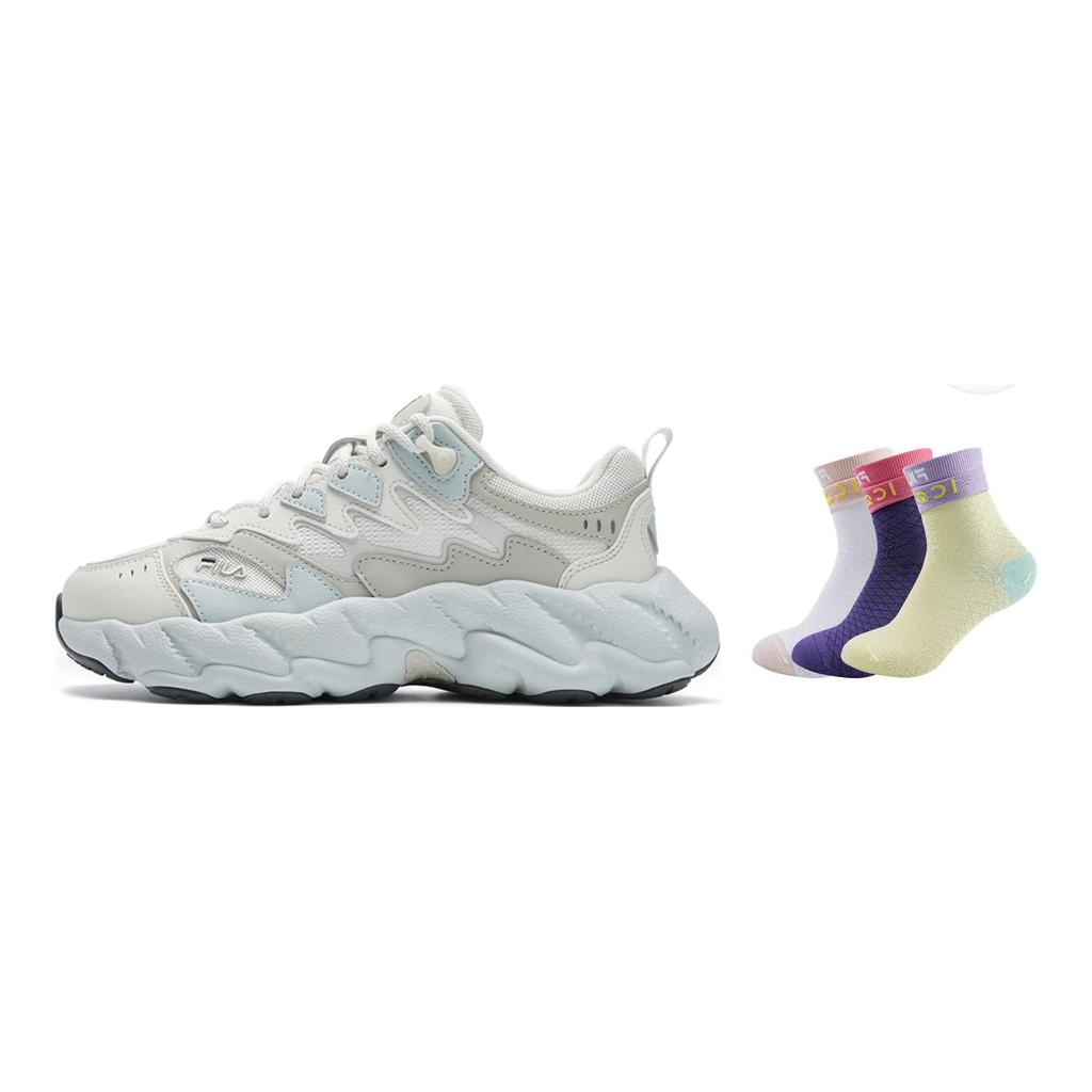 FILA Fern 2 Abrasion Resistant, Breathable, Lightweight Low top Casual Shoes Women's White Gray F12W541135FCR