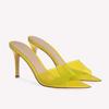 Transparent high-heeled cool slippers for women in the summer of 2025, new fashion, thin heels, pointed heads, sexy open toes, and one-word drag for o