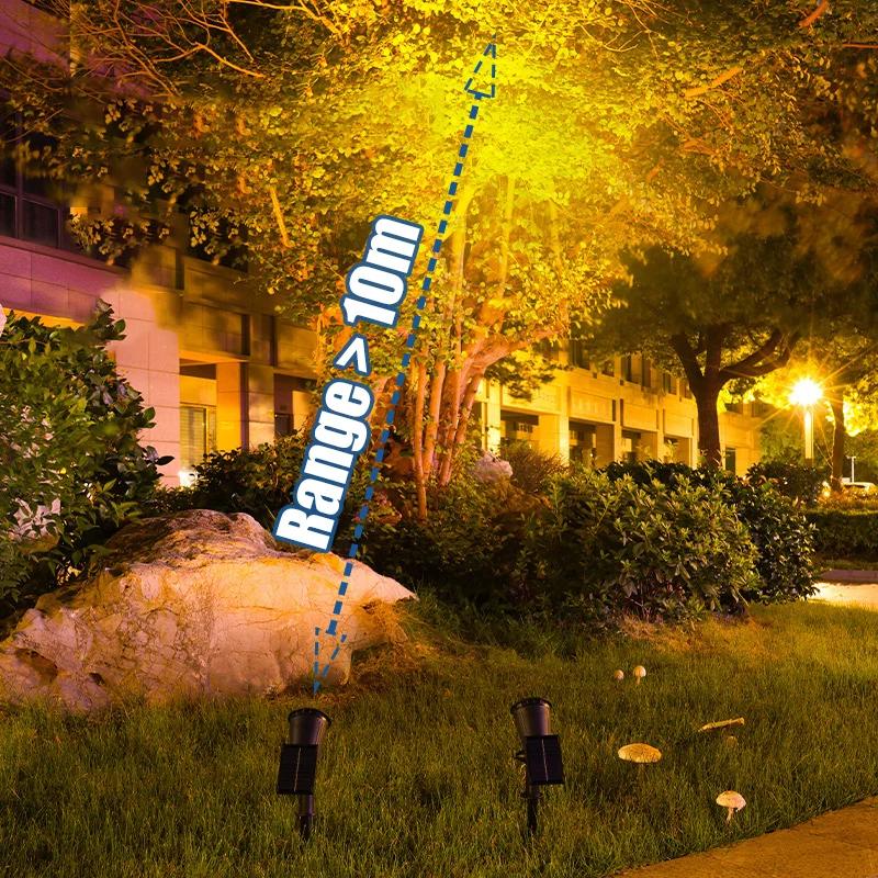 Solar Spotlights Garden Waterproof IP65 Spot Lights Brightness Adjustable for Outdoor Backyard Driveway Lawn Decor Lighting