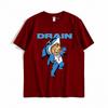 Drain Band 2025 NEW T-shirt Hip Hop Printing Tshirts Short Sleeve Male Punk T Shirt Gothic Streetwear High Quality 100% Cotton Tops