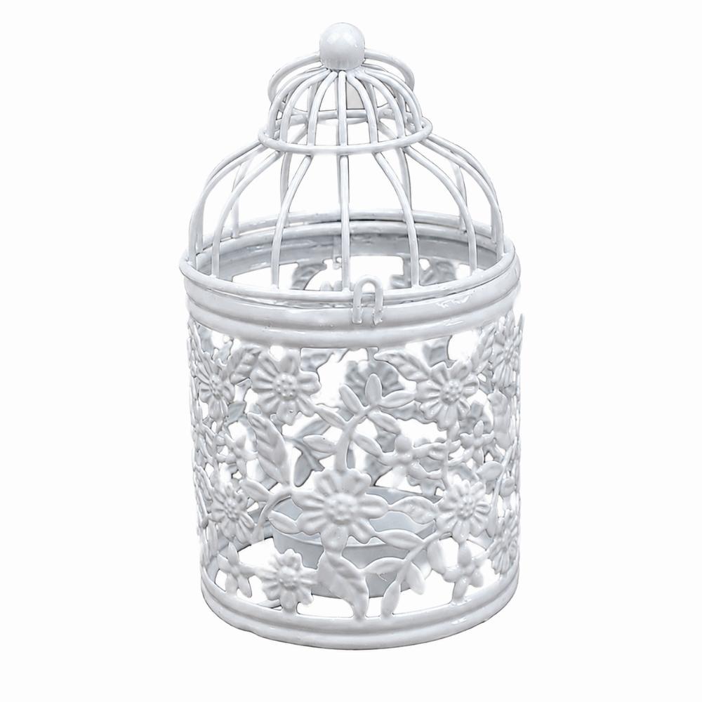 Iron Art Candle Holder Bird Cage Desktop Ornament Craft Wedding Ornament