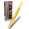 VOIS Seki Blade Hikari Steel Tweezers Gold Made Japan Precision Excellent Grip Angled Tip Aligned Firmly Grips Surface Eyebrow Nose Hair Unwanted