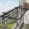 High-Rise Balcony Shoe & Clothes Drying Rack with Anti-Theft Window Guard
