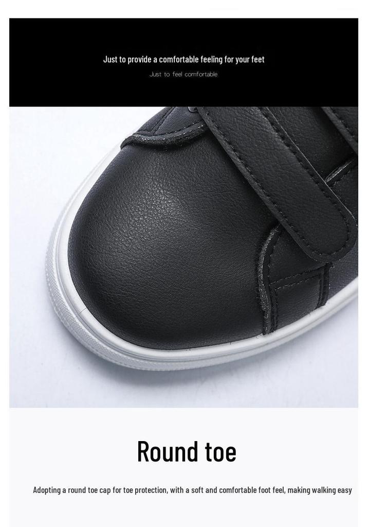 Korean Style Men's White Velcro Casual Shoes - Summer 2026 Fashion Trend