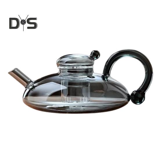 

Стеклянный чайник со съемным фильтром для заваривания чая, термостойкий стеклянный чайник для листового чая, подходит для микроволновой печи, не содержит бисфенол-А, заварочный кувшин B